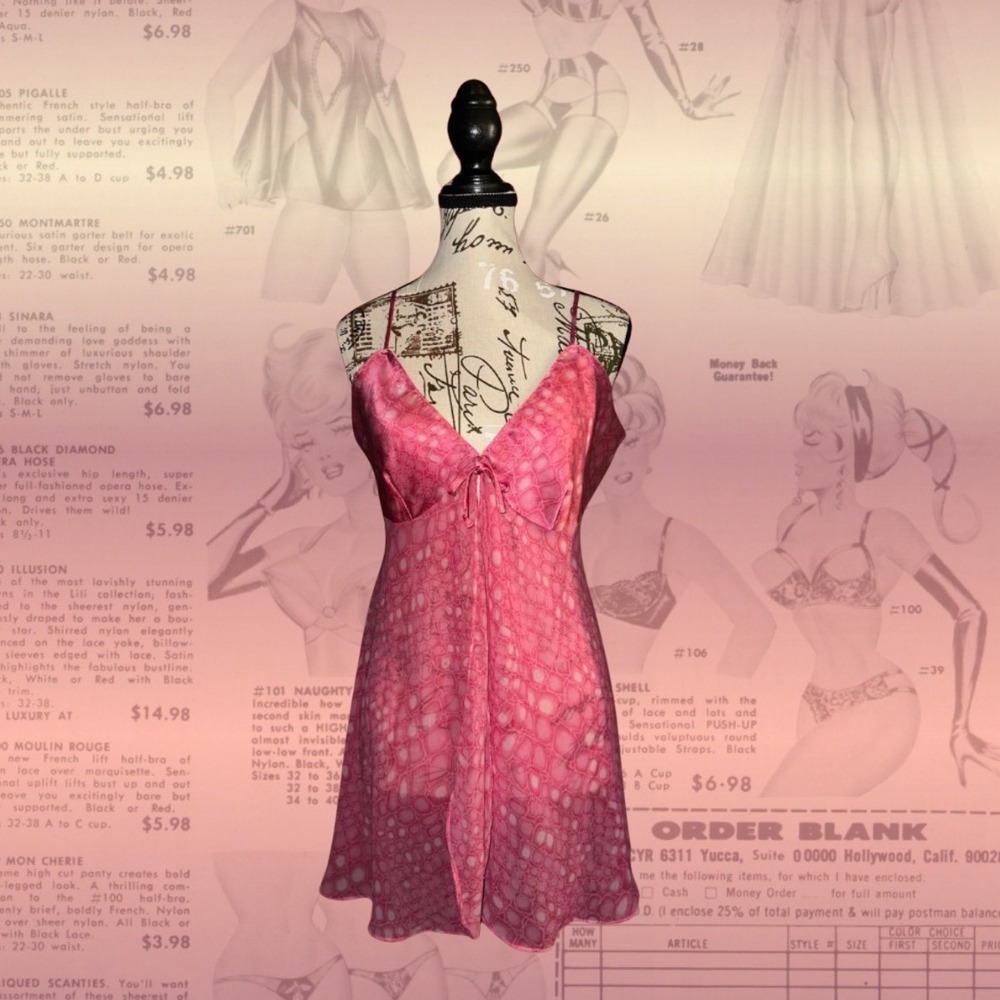 pink whimsy y2k fairycore flows lingerie top